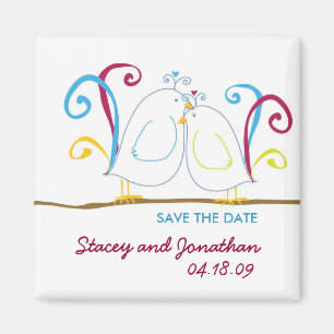 Love birds Spara datum magneter