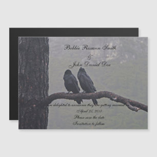 Love birds Spara datum Magnetisk Inbjudningskort