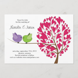 Love birds Spara datumkortet Datumet