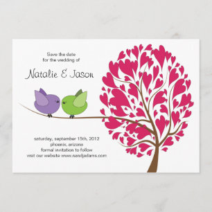 Love birds Spara datumkortet Datumet