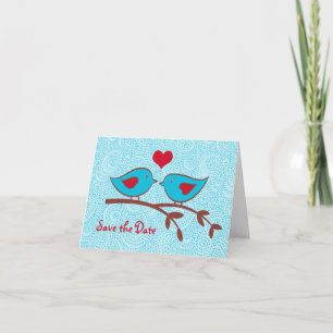 Love birds Spara datumkortet Meddelande