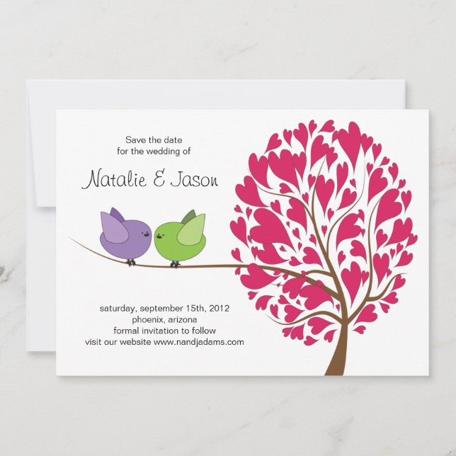 Love birds Spara datumkortet Spara Datumet (Framsida)