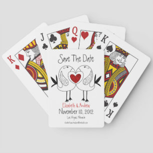 Love birds sparar datumuppspelningskort spel kort