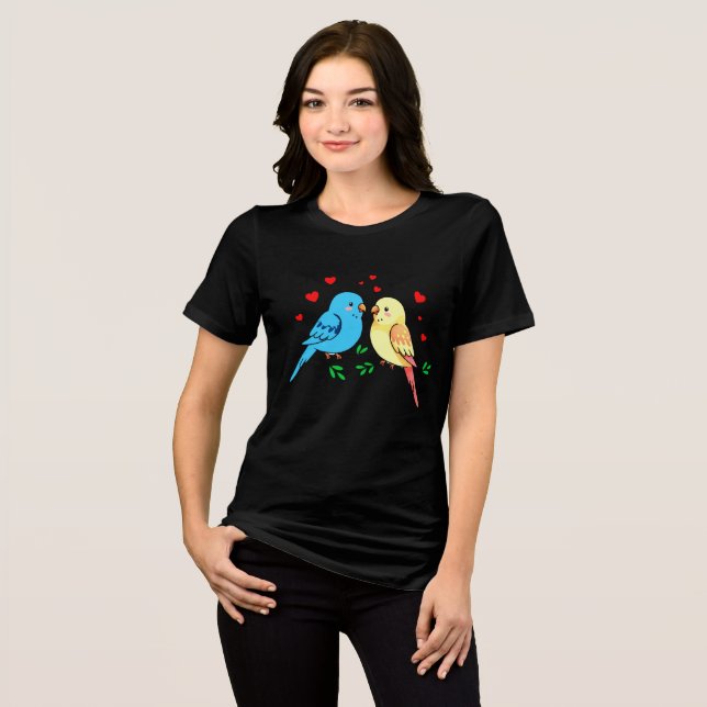love birds t skjordedesign t shirt (Framsida Full)