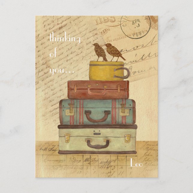 love birds tänker på ditt vykort (Framsida)