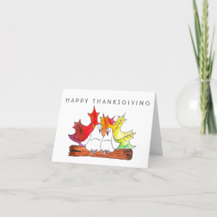 Love birds Thanksgiving-kort Tack Kort