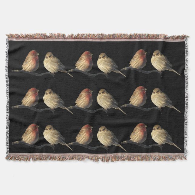 Love birds Throw Blanket Mysfilt (Framsidan)