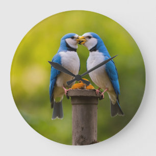 Love birds väggklocka