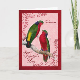 Love birds Valentindagen Helgkort