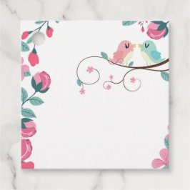 love birds vår blommigt gåvor etiketter