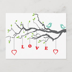 love birds vykort