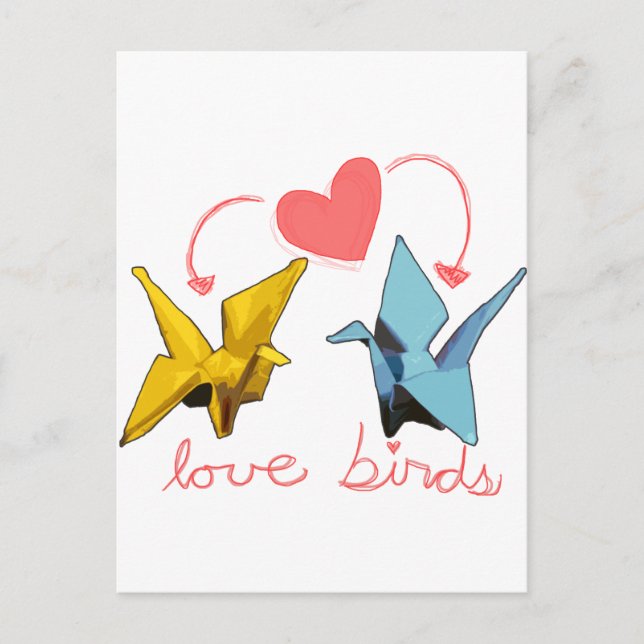 love birds vykort (Framsida)
