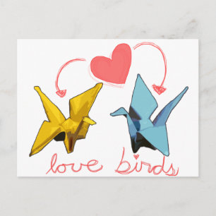 love birds vykort