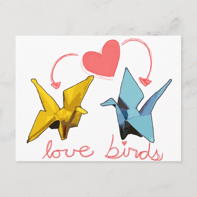 love birds vykort (Framsida)
