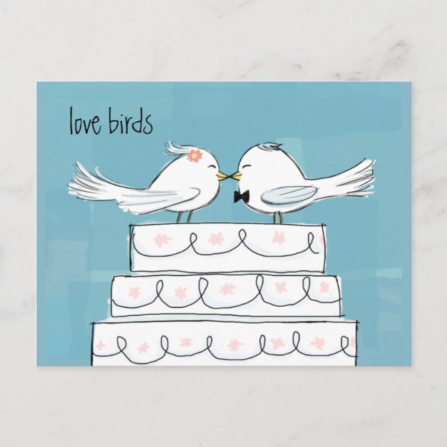 Love birds vykort (Framsida)