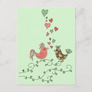 Love birds vykort