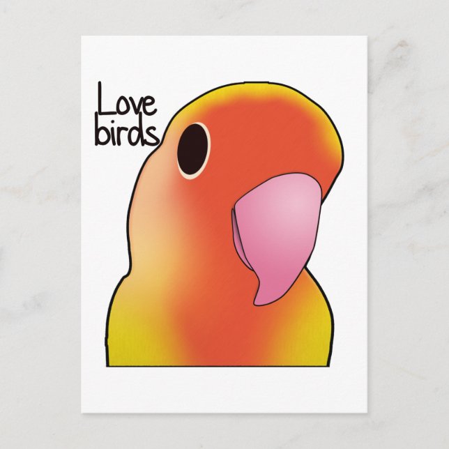 Love birds vykort (Framsida)