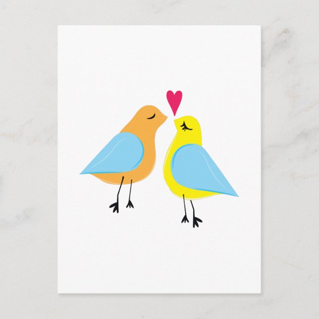 love birds vykort (Framsida)