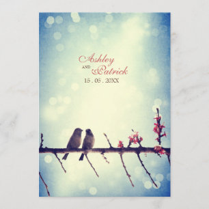 Love birdsberättelse 2 inbjudningar