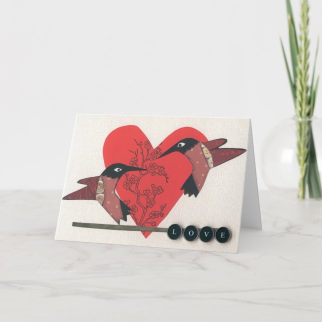 Love birdshälsningkort kort (Framsida)