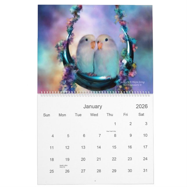 Love birdskonstkalender 2011 kalender (Jan 2026)