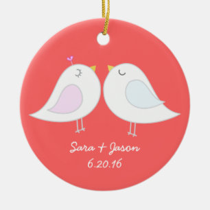 Love birdsprydnad julgransprydnad keramik