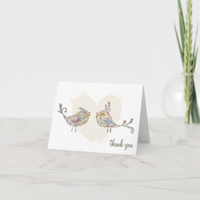 Love birdstackkort tack kort (Framsida)