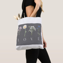 LOVE Blommig – Romantisk Botanisk Tryck Tygkasse