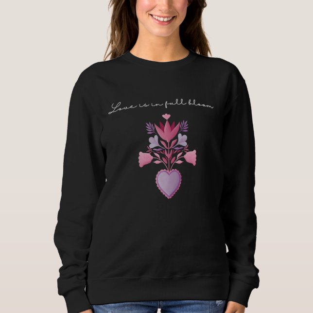 Love Bloom Garden Plant Love With Hearts Gardener  T Shirt (Framsida)
