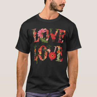 Love Blooms Floral Passion Garden of Love retro T Shirt