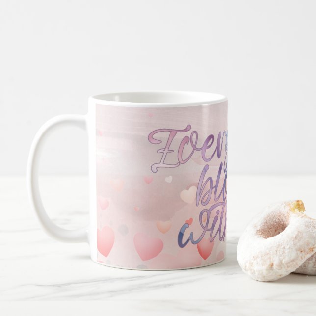 Love Blooms Pastel Heart Mug Kaffemugg (Med munk)