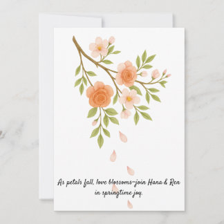 Love blossoms like spring petals. inbjudningar