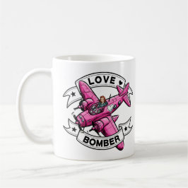 Love Bomber Pilot Pink Kaffemugg