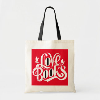 Love Books Calligraphy Design Tygkasse