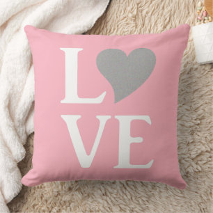 Love Bride & Co Rosa & Silver Bröllop Hem Dekorati Kudde