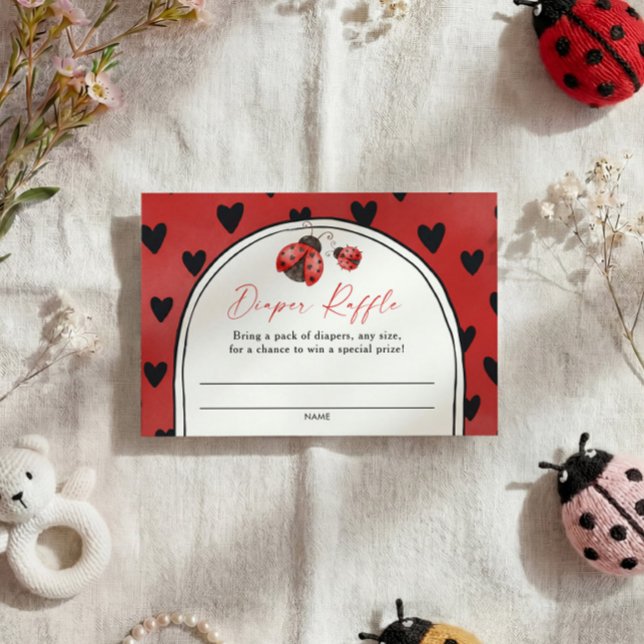 Love Bug Baby Shower Blöja Raffel  Tilläggskort (Skapare uppladdad)