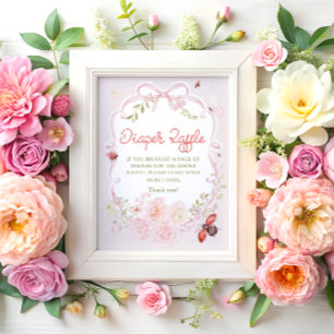 Love Bug Bow Tjej Blöja Lotteri Poster
