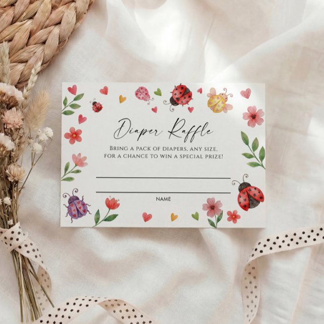Love Bug Diaper Raffle Ticket   Tilläggskort (Skapare uppladdad)