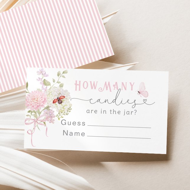 Love Bug How many Candies Baby Shower Tilläggskort (Skapare uppladdad)