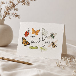 Love Bug Insekter Baby Shower Tack Kort