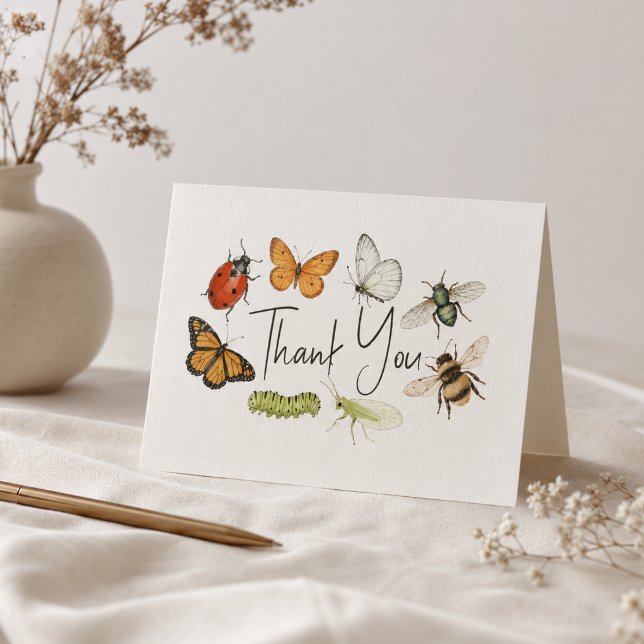 Love Bug Insekter Baby Shower  Tack Kort (Skapare uppladdad)
