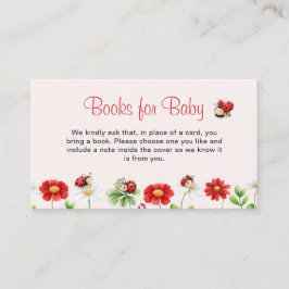 Love Bug Ladybug Baby Shower Blommiga Böcker För B Tilläggskort
