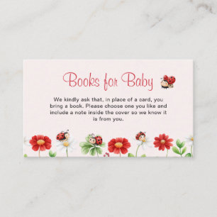 Love Bug Ladybug Baby Shower Blommiga Böcker För B Tilläggskort