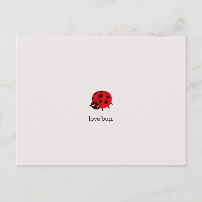 Love Bug Postkarte Vykort (Framsida)