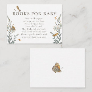 Love Bug Wildflower-böcker för baby shower Tilläggskort