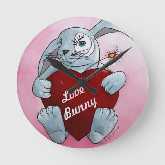 Love Bunny Wall Clock Rund Klocka