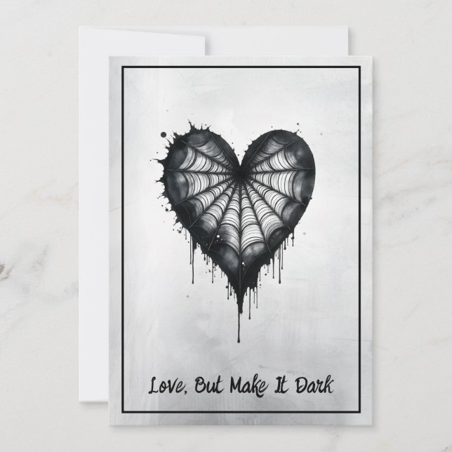 "Love but make it Dark" - Wednesday inspired Card Julkort (Framsida)