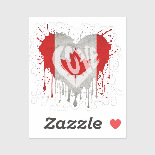 Love Canada Flag Klistermärken (Ark)