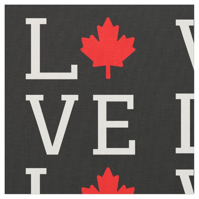 love canada maple leaf canadian tyg (Närbild)