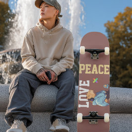 LOVE × CAPYBARA - Custom Mini Skateboard Bräda 18,5 Cm